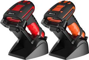 Alacrity Upgraded 2D Industrial Barcode Scanner, 1 Red Scanner + 1 Orange Scanner