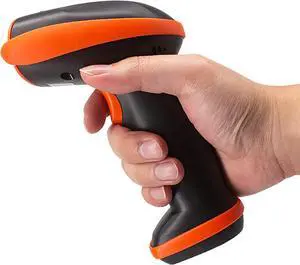 Aecyidk 2D Wireless Industrial Bar Code Scanner, Handheld Automatic Barcode Reader for POS System Sensing, Store, Supermarket, Warehouse