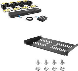 8 Port VGA KVM Switch + 1 Pack 1U 19'' Rack Shelf