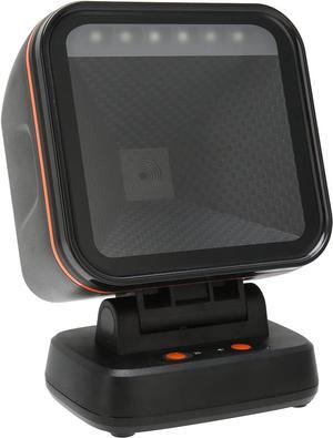 2D 1D QR Desktop Barcode Scanner, Omnidirectional USB Wired Hands Free Barcode Reader, Automatic Sensing, Bar Code Scanner for POS PC Store Supermarket