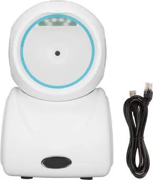 Desktop QR Code Scanner, High Accuracy Fast Decoding USB Scanner, CMOS Global Exposure, for Shopping Malls Supermarkets, ABS Sturdy Material, with Manual Continuous Scanning (White) Desktop QR Code Scanner, High Accuracy Fast Decoding USB Scanner, CMOS Global Exposure, for Shopping Malls Supermarkets, ABS Sturdy Material, with Manual Continuous Scanning (White)