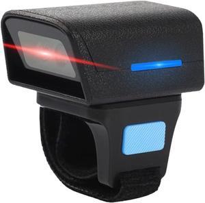 Barcode Scanner,mewmewcat Wearable Ring Type Barcode Scanner USB Wired+2.4G+BT Three-Mode Connection Support One-Dimensional Barcode/QR Code Scanning