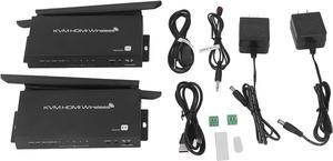 100m 4K 60Hz HD Output Wireless Receiver Transmitter Extender KVM Support Keyboard Mouse US Plug AC100240V Wireless Transmission Distance100m Wireless KVM Adapter Material Plastic Metal