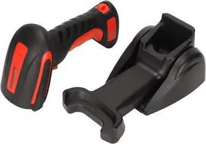 Wireless Barcode Scanner with Stand, 2.4GHz Wireless 1D 2D Barcode Scanner, USB Wired QR Code Scanner, Handheld Bluetooth Bar Code Reader for Warehouse POS and Computer
