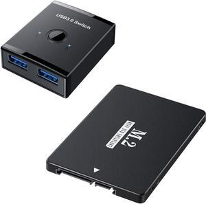 Bundle YINNCEEN USB 3.0 KVM Switch 2 in 1 Out / 1 in 2 Out and M.2 SSD to USB 3.0 Enclosure