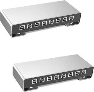 Ennovor 2pcs Synchronizer - Smart KVM Switch, DNF Keyboard Mouse USB Shared Display Synchronization Controller KVM Switcher, USB2.0 Full Speed Technology 12Mbps Controller