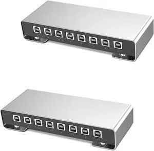Ennovor 2pcs 8 Ports Synchronizer - Smart KVM Switch, DNF Keyboard Mouse USB Shared Display Synchronization Controller KVM Switcher, USB2.0 Full Speed Technology 12Mbps Controller