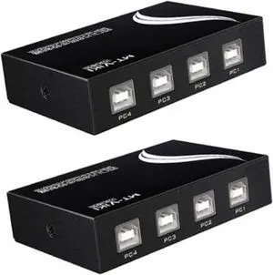 Ennovor 2pcs Synchronizer - KVM Switch/Distributor, 4 Ports Synchronizer, DNF Multi Open Synchronizer, USB Keyboard Mouse Sync Controller, Plug and Play Game Controller