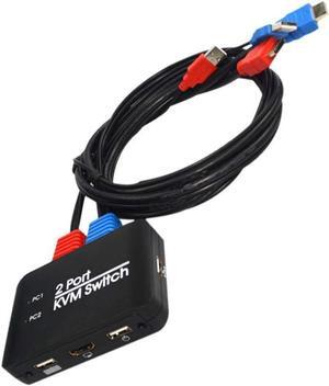 USB Adapter 4K KVM Switch 2 Port Switch 2 in 1 Out Keyboard Switcher Support for TV PC Projector Game Consoles Computer Keyboard
