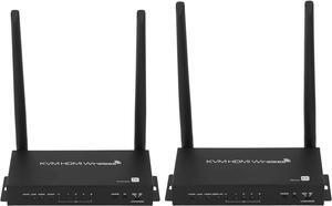 100 Metres Wireless KVM Adapter, 4K 60Hz HD Output Wireless Receiver Transmitter Extender, HD Multimedia Interface KVM Switch Wireless Image Transmission Device For Offices, Conference, School