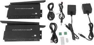 LANTRO JS Wireless KVM Adapter with 100m 4K 60Hz HD Output, Keyboard Mouse Support, Infrared Transmission, and Loop Out Display