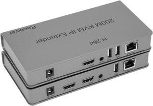 KVM Network Extender, Plug and Play HD Multimedia Interface IP Extender 100240V for Monitoring