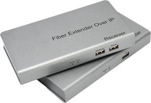 Extension Adapter, Bilateral Heat Dissipation 100240V HD Multimedia Interface Fiber Extender SC Fiber Connector 20Km 1080P 60Hz KVM for Monitor (US Plug)