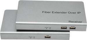 Extension Adapter, 1080P 60Hz KVM 1310/1550nm 100240V HD Multimedia Interface Fiber Extender Bilateral Heat Dissipation for PC (US Plug)