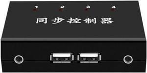 GUODDM 1for4 4 Ports Splitter Multifuncional Keyboard Mouse Synchronizer Controller KVM Switcher Splitter USB20 Full Speed Technology 12Mbps Controller for WindowsLinuxAndroidNetware