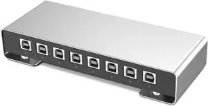 Ennovor 4/8 Port Smart KVM Switch USB Keyboard Mouse Synchronizer Controller, Plug and Play Support, for Windows, for Linux and Other Systems (Size : 8 Ports)
