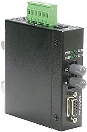 Roline 21131140 Industrial Converter RS232  Multimode Fibre Optic Black