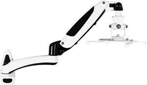 Gadpiparty Projector Bracket DL-PR03W Universal Projector Wall Mounted Gas Spring Full Motion 2-7kg Projector Holder with Hook Tray and 1/4inch Screw Pprojector Mount (Color : 1)