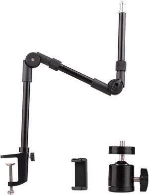 DYPASA Projector Mount Projector Stand Aluminum Alloy Foldable Holder Camera Mount 360 Ball Head Desk Metal Support Stand Bracket for LED Fill Light Ceiling Mount with Tray