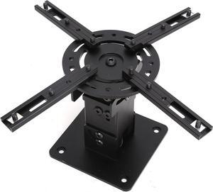 Universal Ceiling Projector Mount, Aluminum Alloy Projector Ceiling Mount 360° Rotation Projector Stand Projector Mount with 4PCS Adjustable Arms, Black