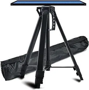 UlpyO Projector Tripod Projector Stand Lightweight Adjustable Tripod Floor Stand Holder 360°Swivel Ball Head with Height 17 to 47 Inch with Carry Bag Projector Mount
