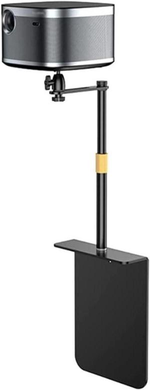 DEPILA Projector Projector Stand Bedside Sofa Projector Stand Holder 360 Rotation Metal Projector Bracket Height Adjustable Base for Plug-in Dual-Use Desktop Bedside Projector Mount Mount
