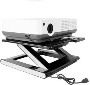 OUMIFA Projector Mounts Projector Desktop Stand Foldable Projector Bracket Mid-Mounted Silent Fan Lightweight Portable Adjustable Multifunctional Shelf Tilting Projector Mount (Color : Black)