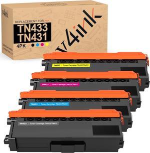 v4ink Compatible TN-433 TN-431 Toner Cartridge Replacement for Brother TN433 TN431 TN433BK to use with Mfc-L8900Cdw Mfc-L8610Cdw Hl-L8260Cdw Hl-L8360Cdw Hl-L8360Cdwt Hl-L9310CDW (Color Set)