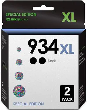 INKjetsclub Compatible Ink Cartridge Replacement for Black Jambo Monocrome Ink. Works with Officejet 6815 6230 6830 6812 6835 6820 Printers. 2 Pack (Black)