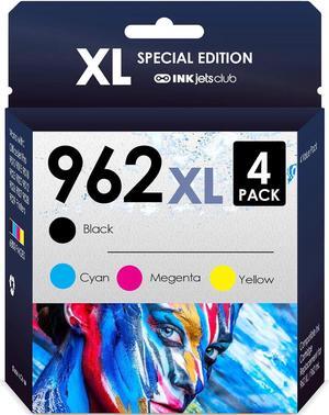 INKjetsclub Compatible Ink Cartridge Replacement for 962XL. Works with OfficeJet Pro 9028 9029 9010 9015 9018 9025 9020 9012 9026 9027 Printers. 4 Pack (Black, Cyan, Magenta, Yellow)
