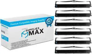 Compatible Replacement for Okidata MICROLINE 621/MICROLINE 691/MICROLINE 691N/ML-621/ML-691/ML-691N Black Printer Ribbons (6/PK) (44173404)