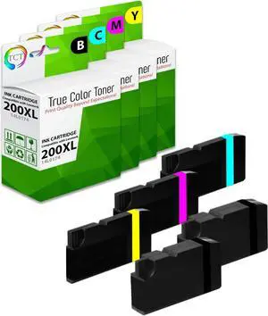 TCT Compatible Ink Cartridge Replacement for Lexmark 200XL 200 XL High Yield Works with Lexmark OfficeEdge Pro4000 Pro5500 Printers (Black, Cyan, Magenta, Yellow) - 5 Pack