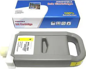 Vivid Colors PFI-701 Ink Cartridge Replacement Yellow Ink Cartridge for Cn IPF Printer iPF8000 iPF8000s iPF9000 iPF9000s iPF8100 iPF9100 Plotter