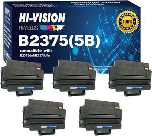 HI-VISION HI-YIELDS Compatible B2375 593-BBBJ, 8PTH4 (5 Pack) Black Toner Cartridge Replacement for B2375dnf, B2375dfw Multifunction Printers [10K Pages]