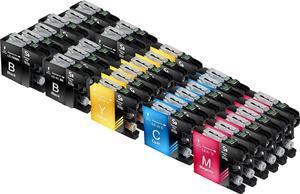 SHERMAN INKS AND TONER CARTRIDGES 30 Pack Compatible LC61 LC 61 Ink Cartridge for Brother DCP-165C, DCP-375CW, DCP-385C, DCP-395CN, DCP-585CW, DCP-6690CW, DCP-J140W, DCP-J715W, MFC-250C, MFC-255CW