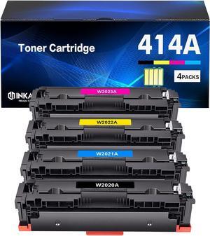 414A Toner Cartridges 4 Pack (with Chip) 414X Compatible Replacement  414A 414X W2020A W2020X Work  Color Pro MFP M479fdw M479fdn M454dw M454dn M479 M454 Printer Toner
