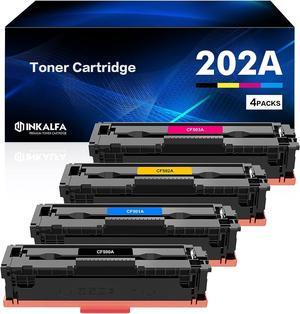 202A Toner Cartridges: Standard Yield 4 Pack 202A Compatible Replacement  202A 202X Color Pro M281cdw MFP M281fdw M254dw M254 M281 Series | CF500A