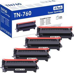VICTONER TN760 Toner for Brother Printer TN760 TN730 Compatible Replacement for Brother TN760 TN-760 TN 760 TN730 TN-730 for MFC-L2710DW MFC-L2750DW HL-L2395DW Printer (4PK Toner TN-730/TN-760)