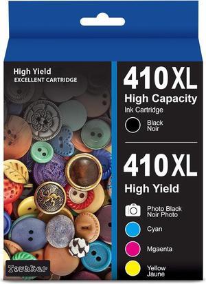 410XL Ink Cartridges Remanufactured for Epson 410 Ink Cartridges use with Epson Expression XP-7100 XP-830 XP-640 XP-635 XP-630 XP-530 (Black, Cyan, Magenta, Yellow, Photo Black) 5 Pack