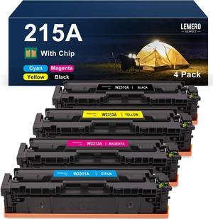 215A Toner Cartridge 4-Pack with Chip Compatible Replacement  215A Toner Cartridge W2310A for Color Laser Pro MFP M182nw M155 M182 M183 M183fw Printer,Black Cyan Magenta Yellow