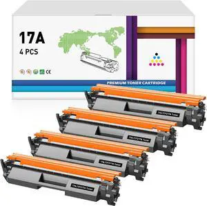 Compatible Toner Cartridge Replacement  17A CF217A Compatible with Laserjet Pro M102a M102w Pro MFP M130nw M130a M130fn M130fw Series Printer (4 Black)