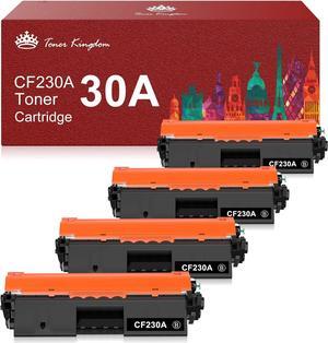 Toner Kingdom Compatible Toner Cartridge Replacement  30A CF230A 30X CF230X for Pro MFP M227fdw M203dw M227fdn M227sdn M227 M203dn M203d M203 Printer (Black, 4-Pack)