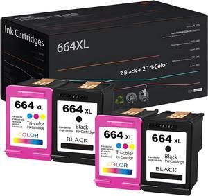 664XL High Yield Ink Cartridges, Compatible  Deskjet Ink Advantage 1115 2135 2138 2675 2676 3635 3638 3835 4535 5075 5078 5275 5278 Printers - Estimated Yield 600 Pages (2 Black+2 Tri-Color)