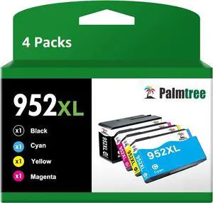 952XL Higher Yield Ink Cartridge Replacement  952 XL Ink Cartridges  Officejet Pro 8710 8720 8702 7740 7720 8715 8725 8730 8740 8200 8210 Printer(4-Pack)