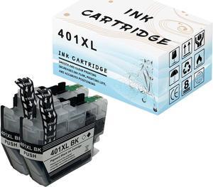 401 XL Replacement Ink Cartridge Compatible for Brother LC401 401XL ,for Brother MFC-J1010DW MFC-J1012DW MFC-J1170DW Printers 2Black