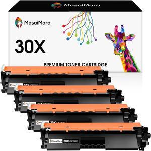 Compatible Toner Cartridge Replacement  30X 30A CF230A 30X CF230X use for Laserjet Pro MFP M203dw M227fdw M227fdn M203d M203dn M227sdn M227 M203 Printer, 4 Black