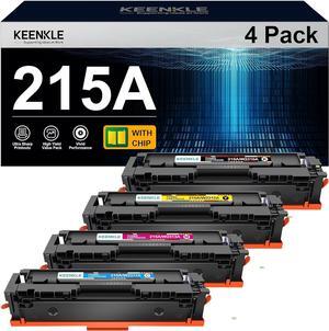 KEENKLE 215A Toner Cartridges with CHIP | Replacement  4 Pack Works Color Laserjet Pro M155, MFP M182, M183 Series W2310A 2311A 2312A 2313A, black cyan magenta yellow 215a toner