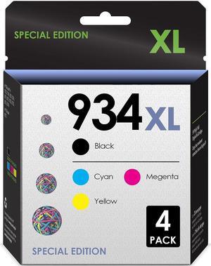 5-Star Compatible Replacement  934XL 935XL. Works with Officejet 6815 6230 6830 6812 6835 6820 Printers. 4 Pack (Black, Cyan, Magenta, Yellow)