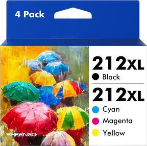 T212 212XL Remanufactured Ink Cartridges Replacement for Epson 212 XL Ink 212XL Ink Cartridges for Epson XP4105 Ink Cartridges WF2850 Ink for XP4100 XP4105 WF2830 WF2850 Printer 4 Pack