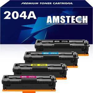204A Toner Cartridges 4 Pack Replacement  204A 204 M180nw Toner Cartridges  Color Laserjet Pro MFP M180nw M180 M180n M181fw M154a M154nw M154 M180 Printer (CF510A CF511A CF512A CF513A)